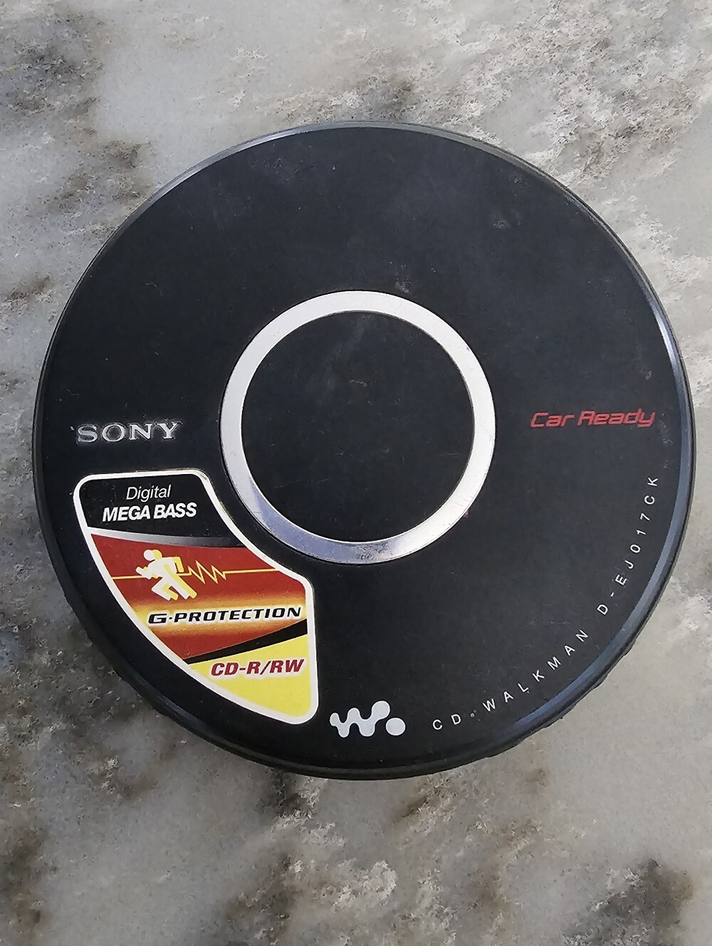 Sony Walkman CD Player D-EJ017CK Black FOR PARTS/REPAIR Doesn’t Read Discs